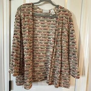 alfred dunner tweed cardigan - EUC - XL